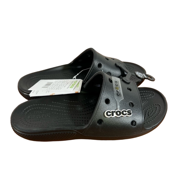 Crocs Classic Unisex Iconic Comfort Black Slide Sandals NWT Size 9 or 7 #B1859 - Picture 3 of 8